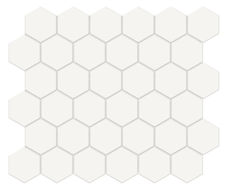 Anatolia Soho 2" hexagon 4501-0275-0 matte canvas white mosaic