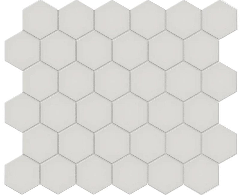 Anatolia Soho 2" hexagon 4501-0457-0 matte halo grey mosaic