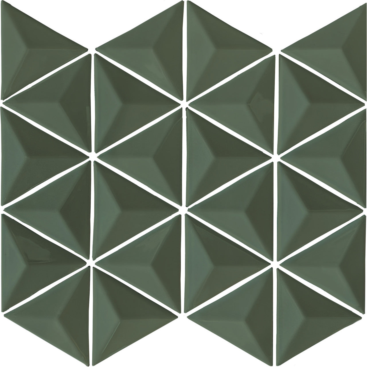3-D Series Triangle Green Glossy SSA-1262