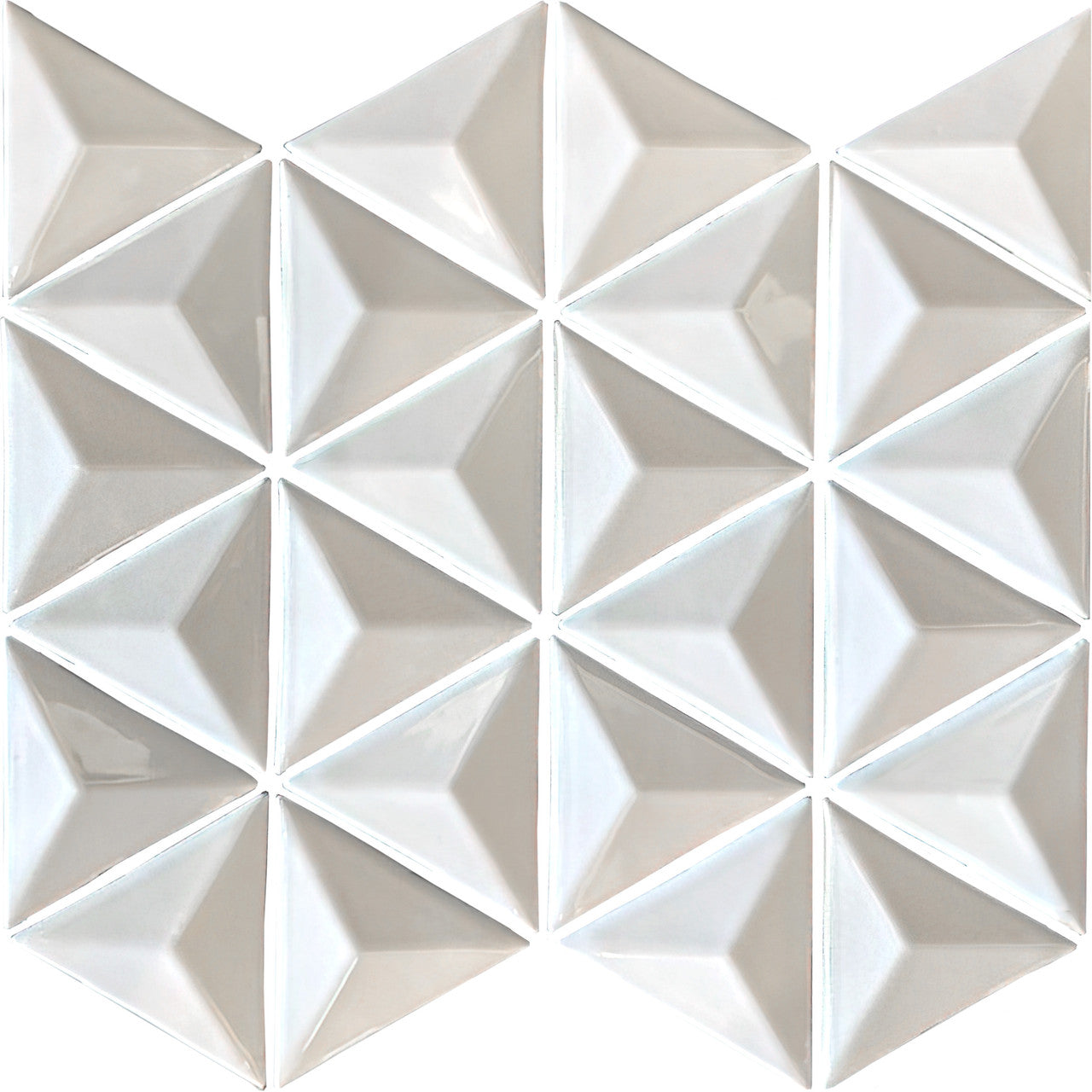 3-D Series Triangle White Glossy SSA-1259