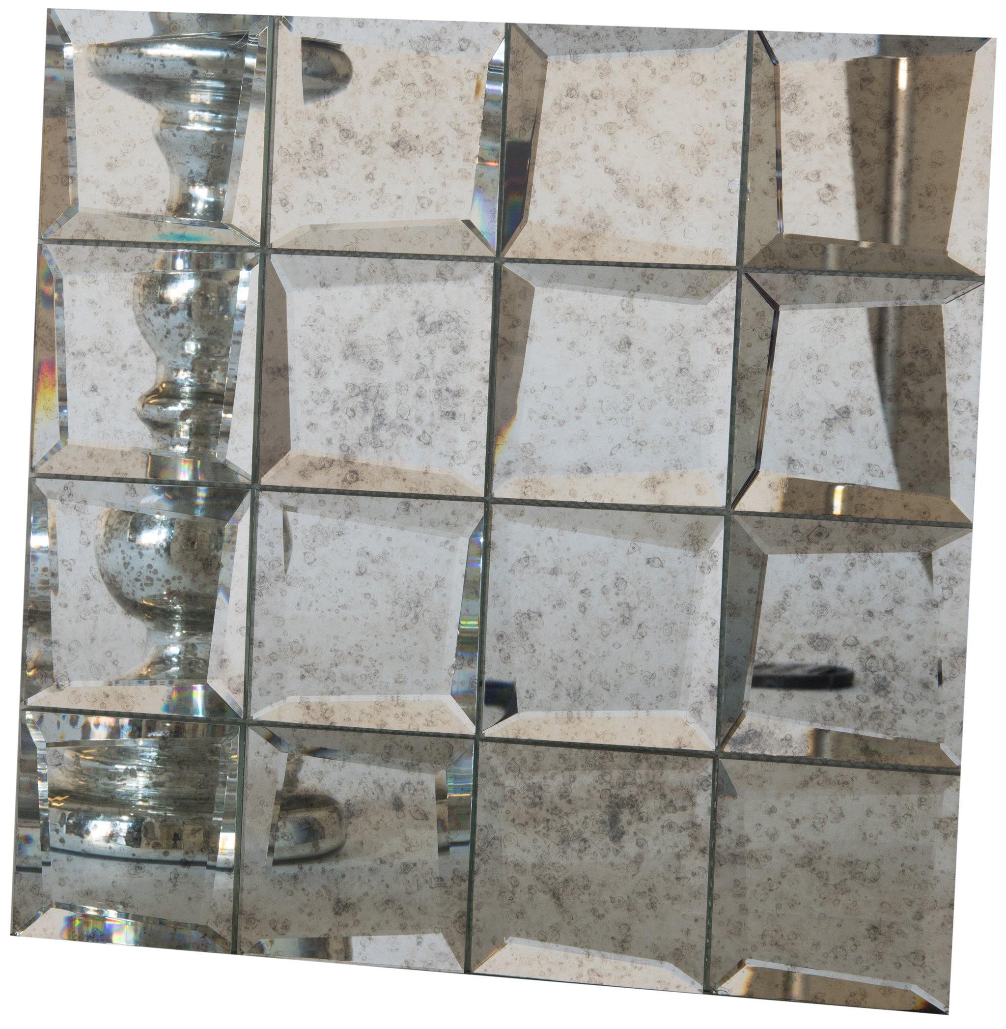 412-004 Antique mirror 3 x 3 Beveled Mosaic Tile