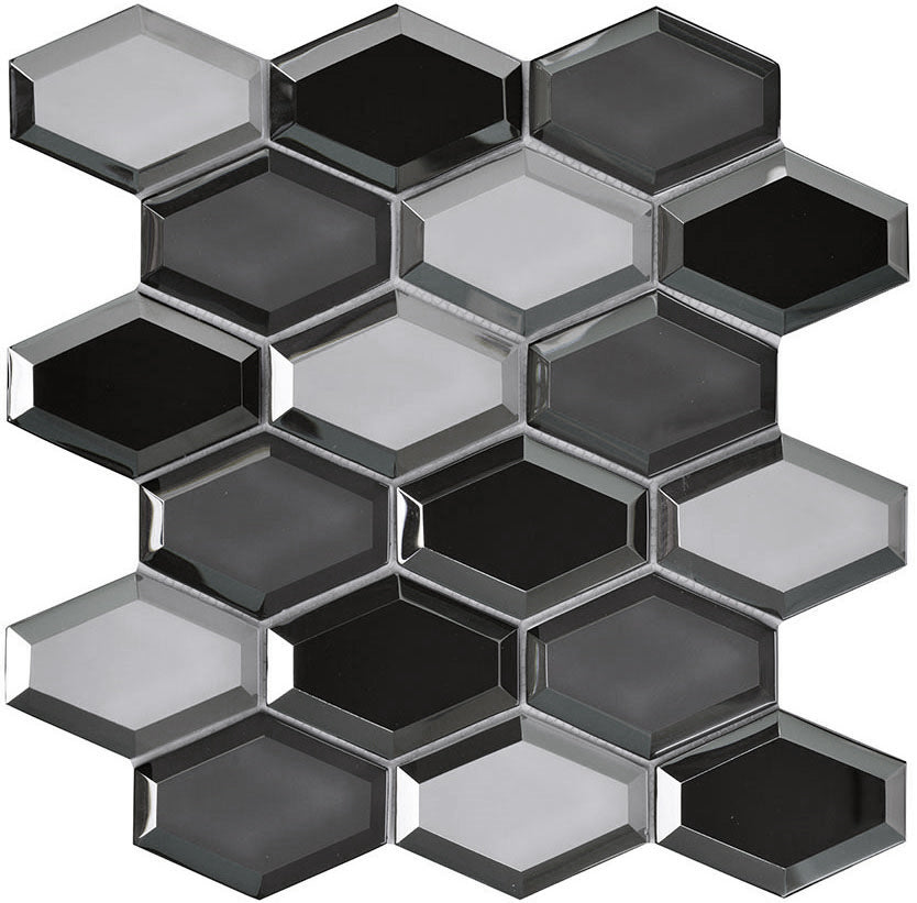 412-102 Chaplin Beveled Hexagon Mirror Mosaic tile