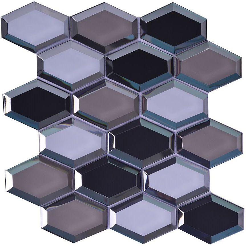 412-103 Costello Beveled Hexagon Mirror Mosaic Tile