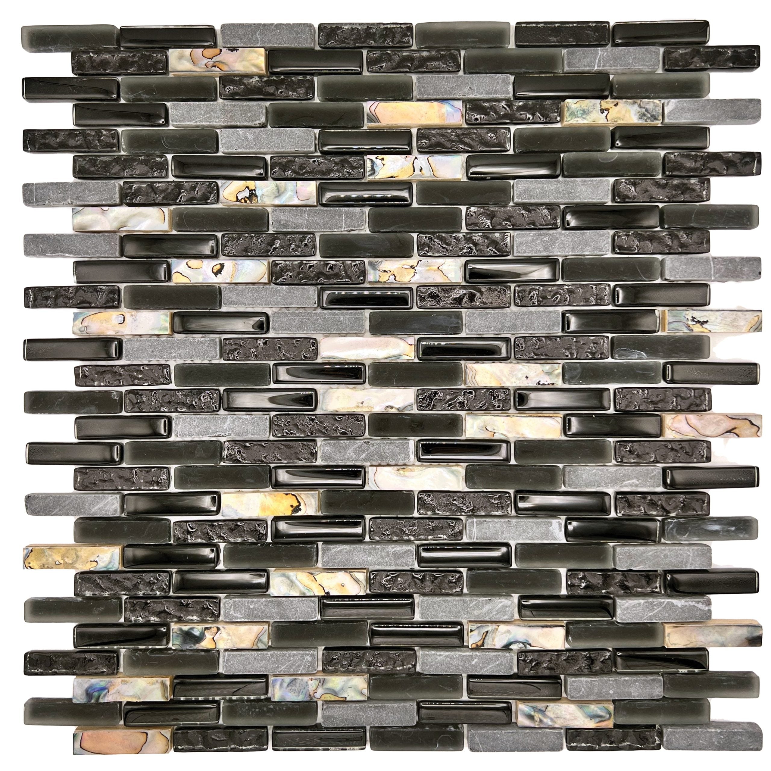 540-507 Dark Harbor Brickset Mosaic Tile