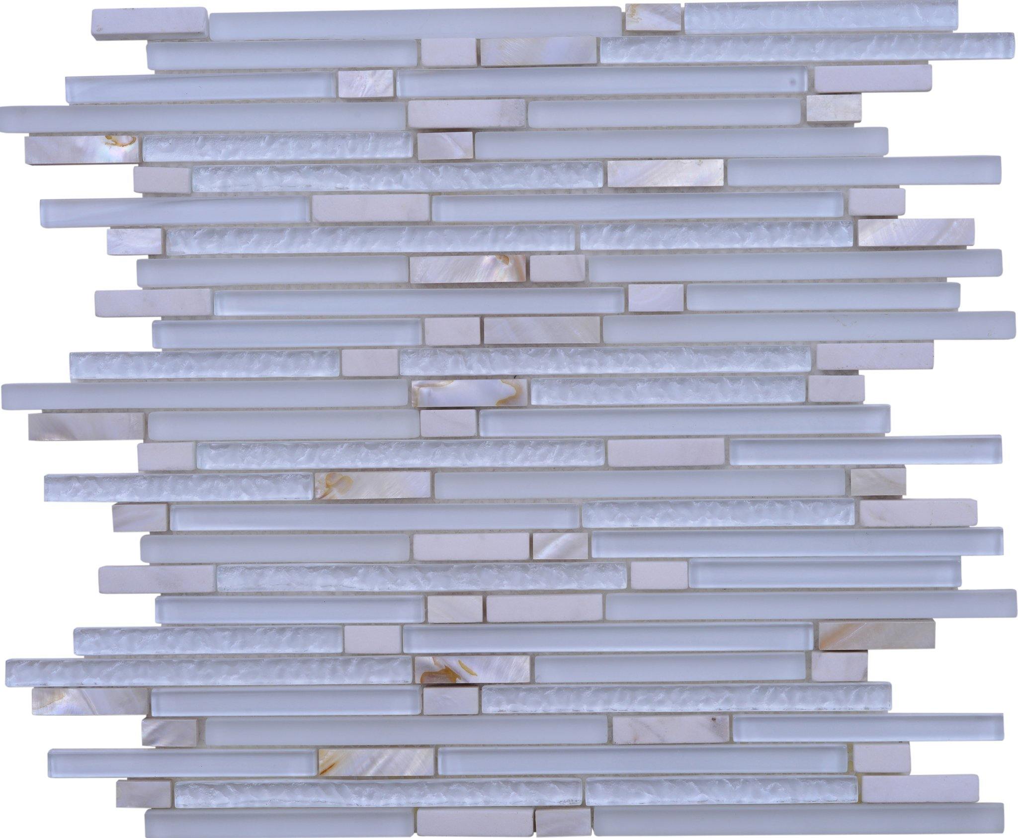 540-514 Sugar Islnd Linear Shell and Glass Mosaic