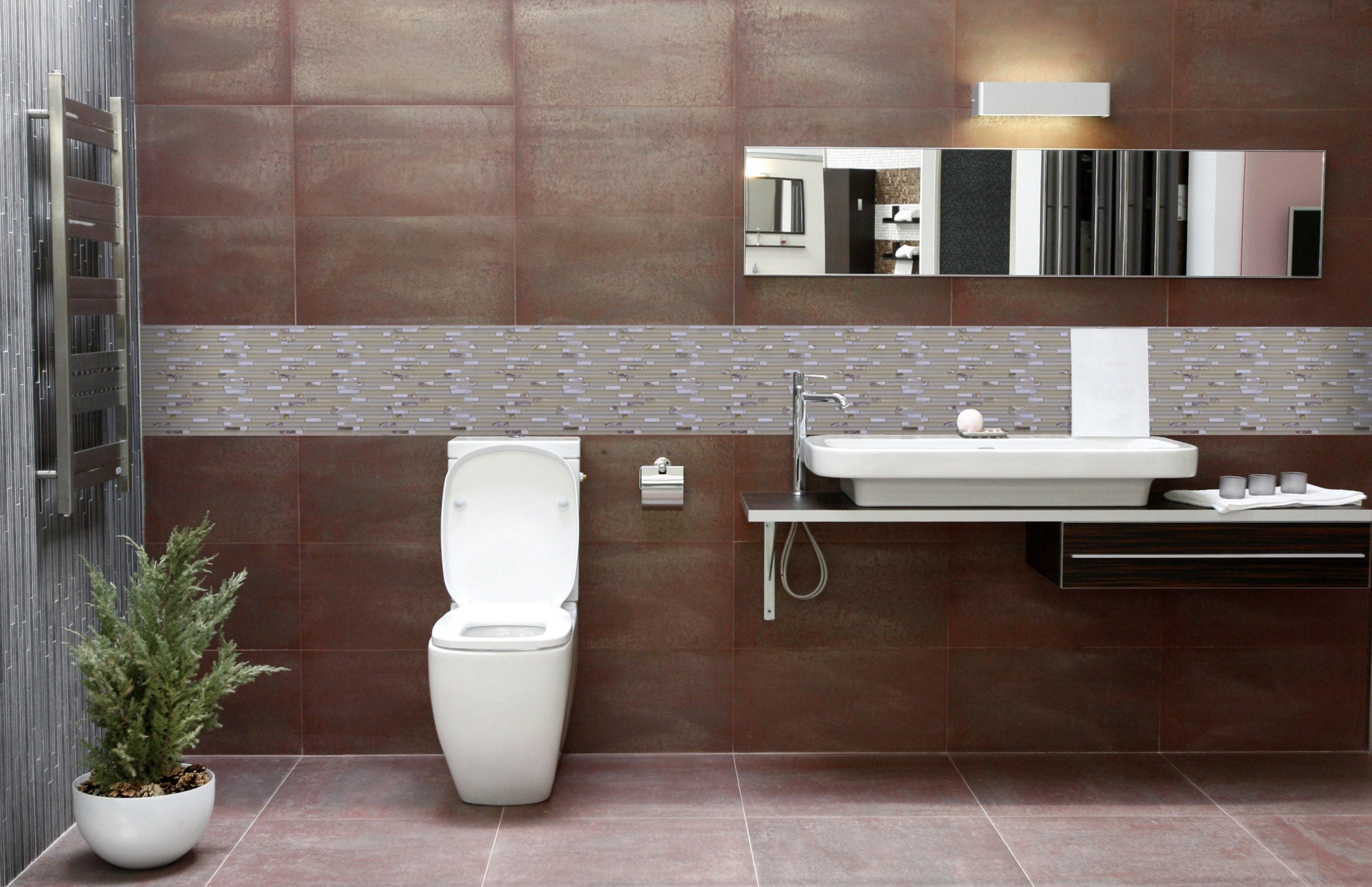 540-515 Pearl Beach Linear Shell glass and stone mosaic vanity backsplash