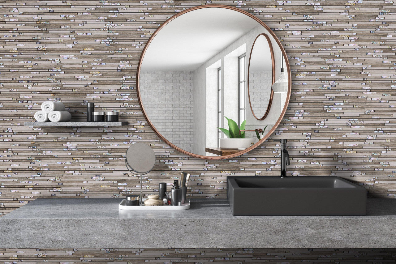 North Shore Series Black Sand Beach Linear 540-538 bathroom wall tile