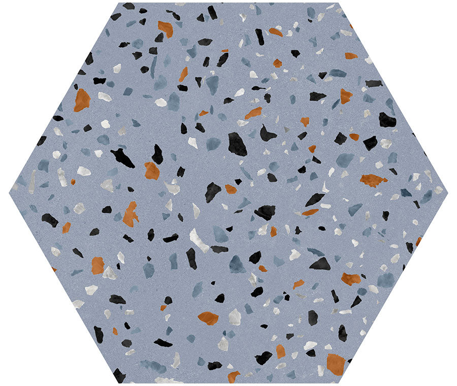 ABS-6005 Abstract Blue Terrazzo Look tile