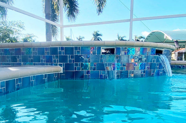 Avalon Blue Iridescent Tile AV8MXB22