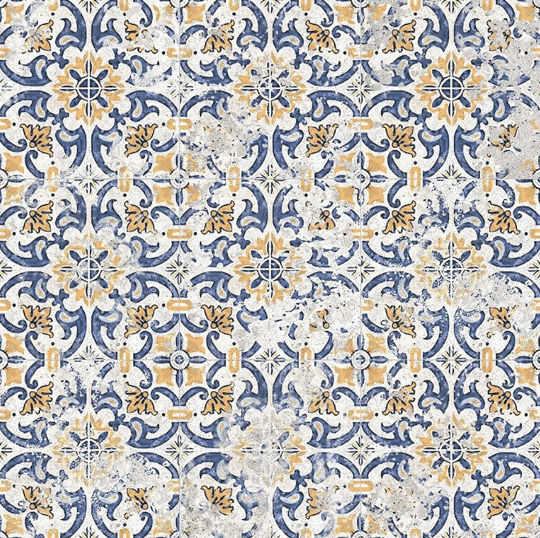 Batik Mystique Porto MYSDEC9 Encaustic Look Tile | 8x8 Wall & Floor