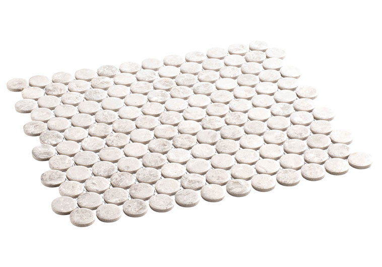 Belworth Collection Penny Round Mosaic Tile BWH-6283 Kalum side view