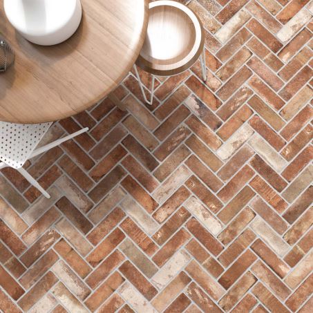 Cinca Brick Road 4701 Porcelain Brick Look Tile herringbone Pattern