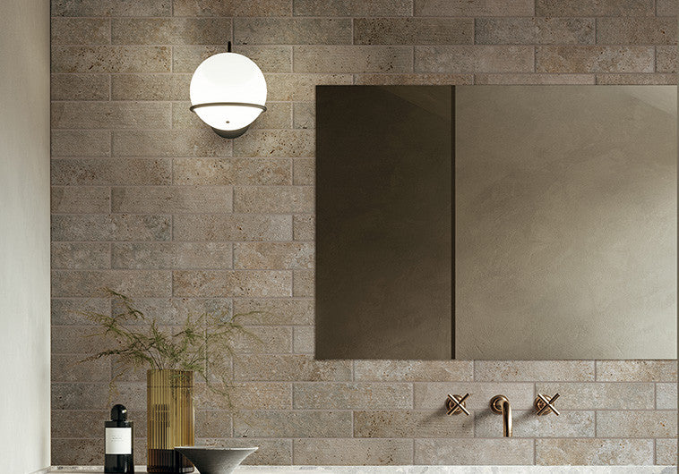 CLC-6443 Calco Series Gria 3 x 12 subway bathroom wall tile install