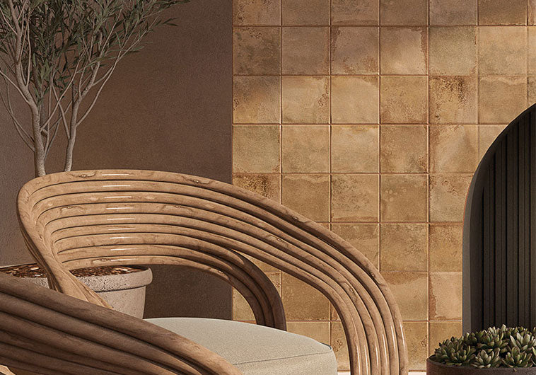 Catalonia CTL-1351 Cora Cobre 18 x 18 matte fireplace install