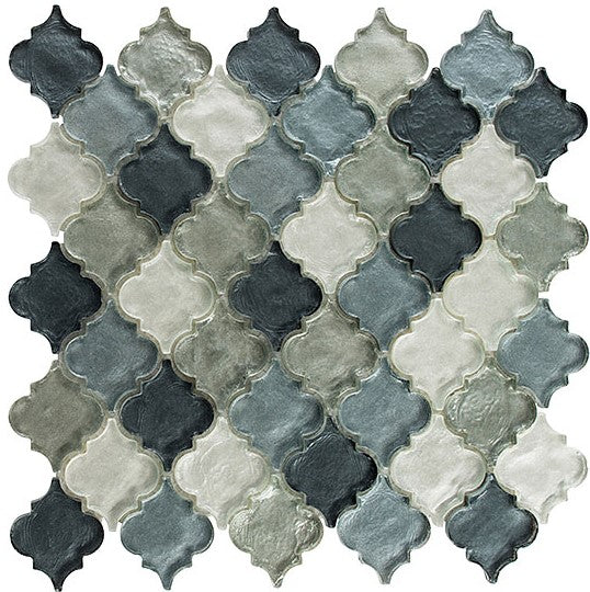 DTL-3006 Waterfall Grey Iridescent Dentelle Series Arabesque Design