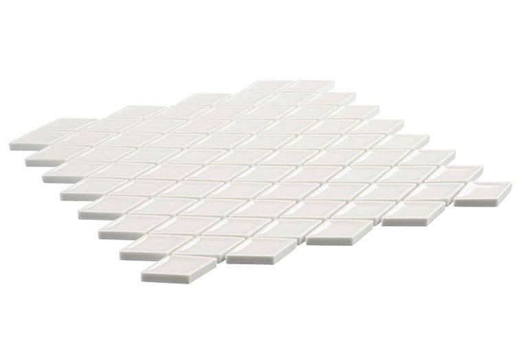 Daymon Collection Diamond Shape Crackle Glass Mosaic DAY 6271 side view