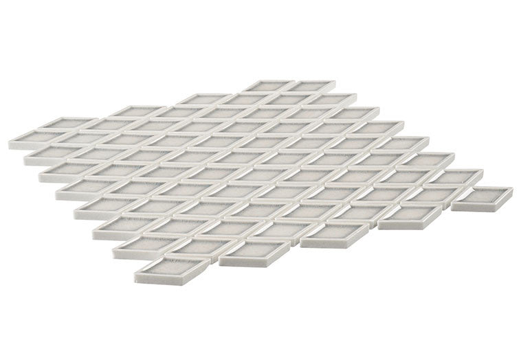 Daymon Collection Diamond Shape Crackle Glass Mosaic DAY 6272 Pirelly Side View