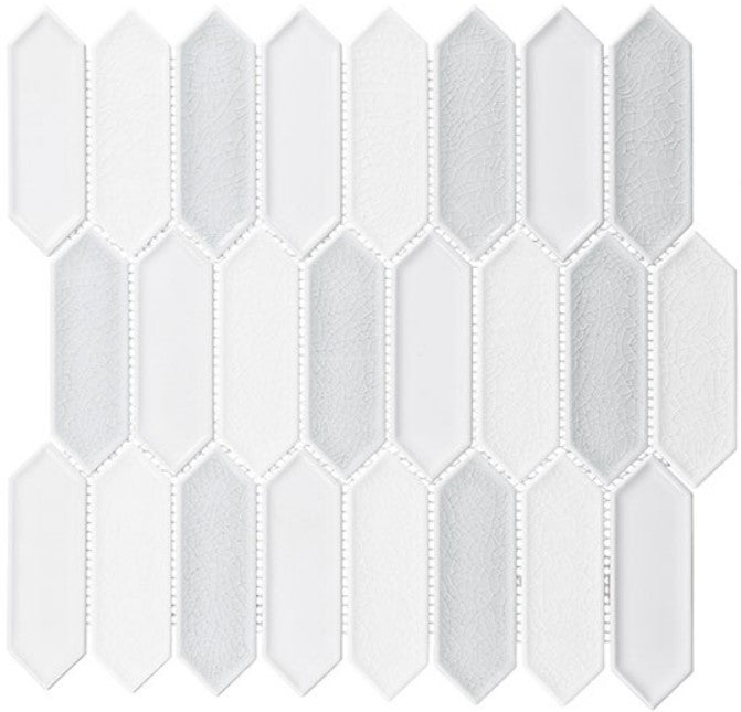 Decko Series DEK3508 Modern Paquin elongated hexagon crackle mosaic tile