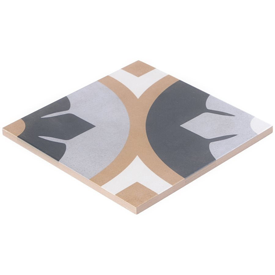 Dhar Bloom Green TLPRDHRBLMGRN9X9 Patterned Tiles Angle View