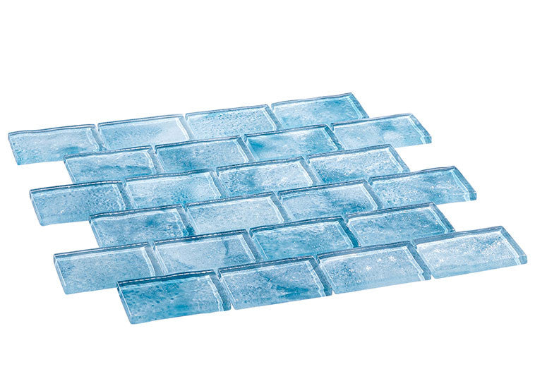 Frothy Swirls 2 x 3 Subway Tile FTS-6021 Swanky Pool angle view