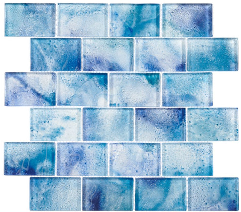 Frothy Swirls 2 x 3 Subway Tile FTS-6023 Ink Drops