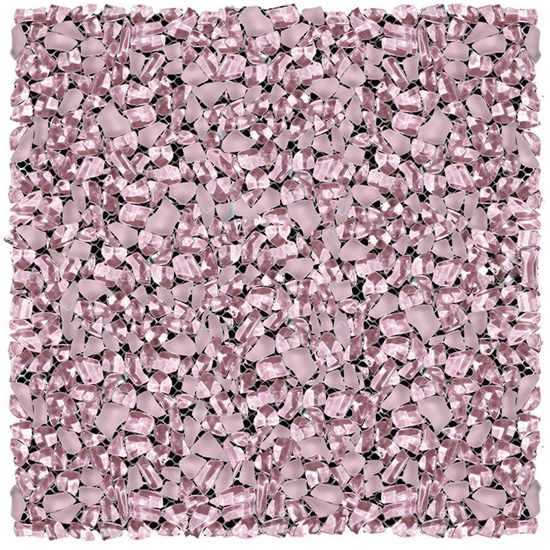 Gem Series Rose Quartz GEM-3 glass pebble mosaic