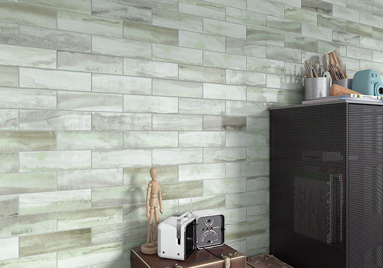 Great Plains Collection 3 x 10 Glossy Subway Tile GPL-9306 Grass Meadow subway wall tiles