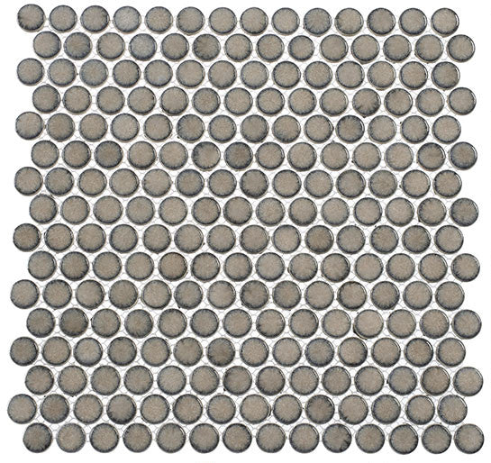 Greenwich Collection Penny Round Recycled Glass Mosaic GR-882 Downtown Fervor