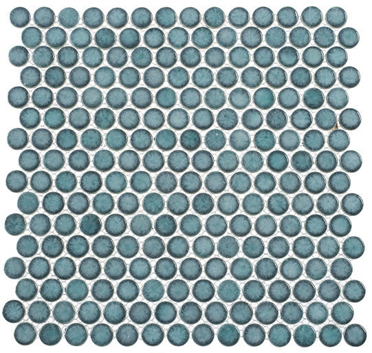 Greenwich Collection Penny Round Recycled Glass Mosaic GR-883 Historic Grand