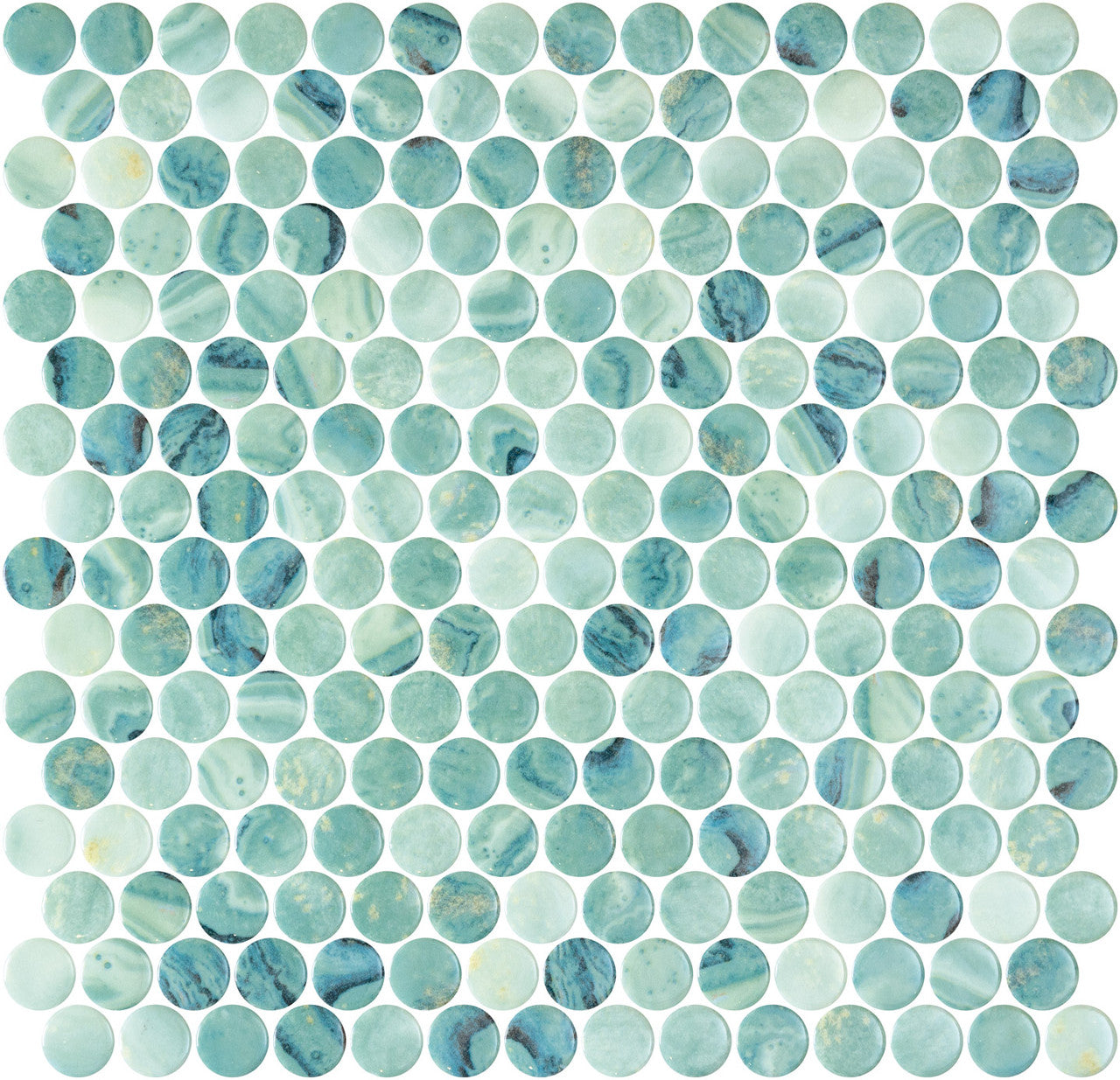 Onix Mosaico Hearth Palace Penny Round Lungomare HP1PRL