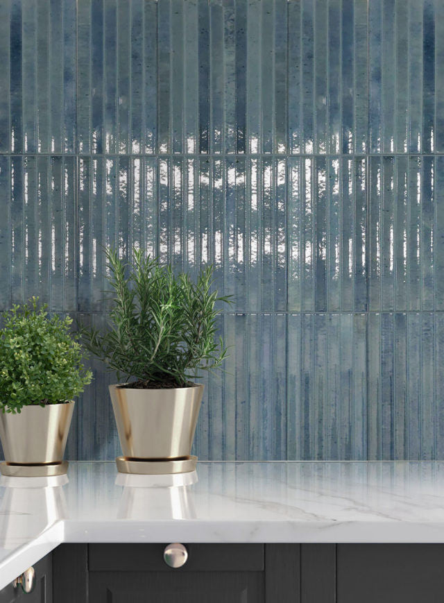 Keradom Home Series Sky 5 x 10 Kit Kat kitchen backsplash tiles