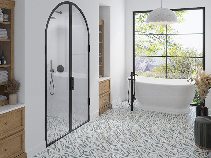 Ireland Series Marble Mosaic Celebridge IRD-PK03 shower floor tile install