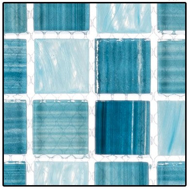 Inkline Collection INK-4102 Waterman Well blue glass mosaic close up