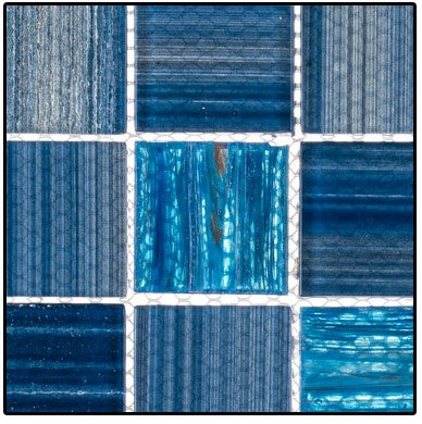 Inkline Parkers Point INK-4113 2 x 2 glass mosaic pool tile Close Up
