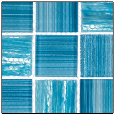 Inkline Waterman Well Blue 2x2 Glossy Glass Tile INK 4112 Close Up