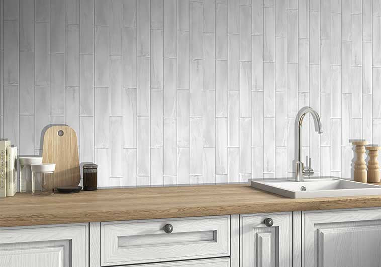 Island Wharf 3 x 12 Ceramic Tile Pearl White IW 1112 Kitchen Backsplash
