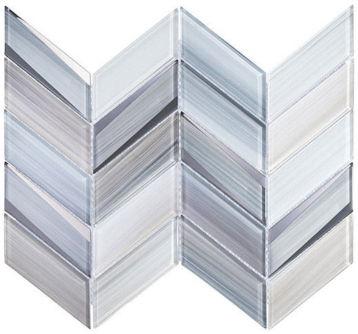 Kohala Collection Glass Chevron Mosaic Tile KLA-4702 Kameha Peak
