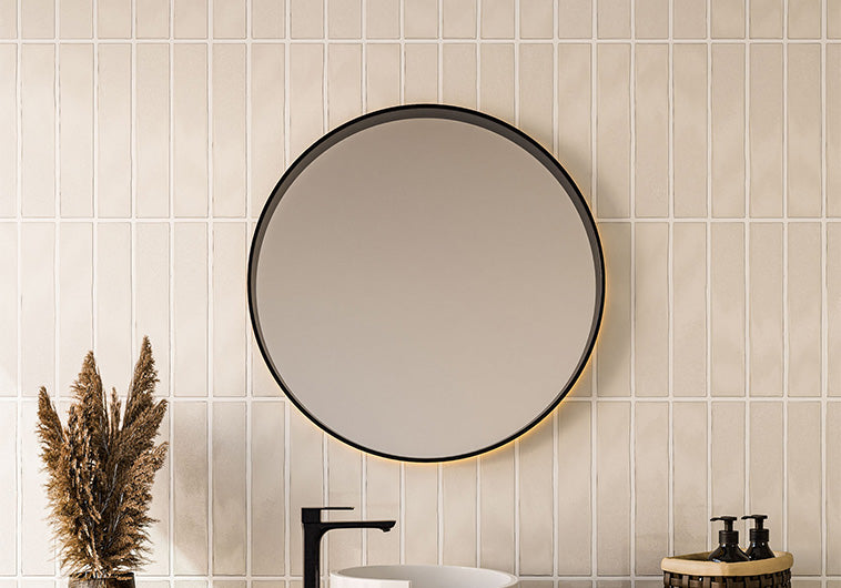 Kroma Collection 2 x 10 Solstice KRO-1992 Vanity Backsplash install photo