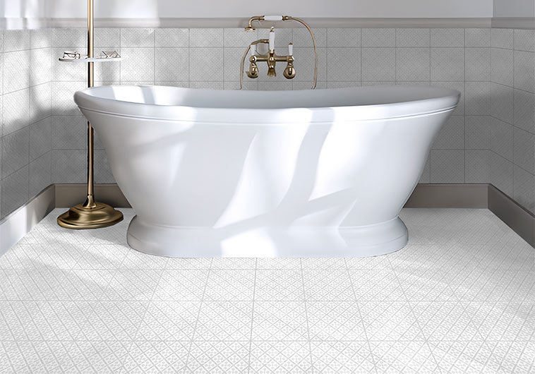 LOU-6421 Virgil Louix Collection Bathroom Floor Tile Install