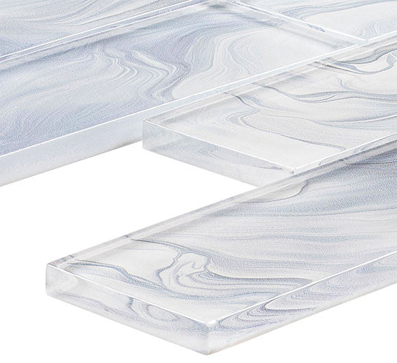 Legend Collection LND5572 Enchanted Merlin 2 x 6 glass subway tile Side View