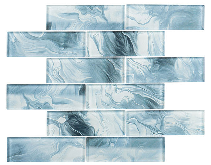 Legend Collection LND5573 Minerva Frost 2 x 6 glass subway tile