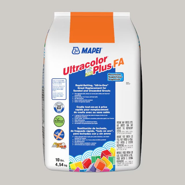 MAPEI Ultracolor Plus FA Frost #5077 All-in-one Grout 10-lb Tile Choices a very light gray grout tone