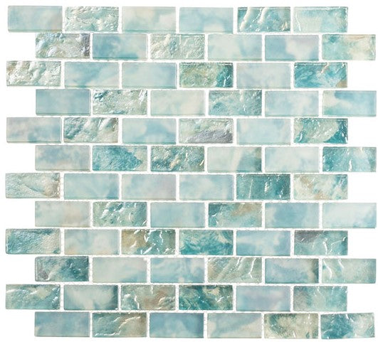 MKH-1602 Beach Day Mykonos Harbor glass mosaic tile