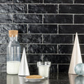 2 x 8 Myorka Black Ceramic Tile