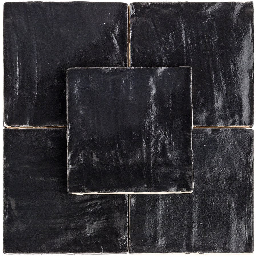 Myorka Black 4 x 4 group of 5 tiles