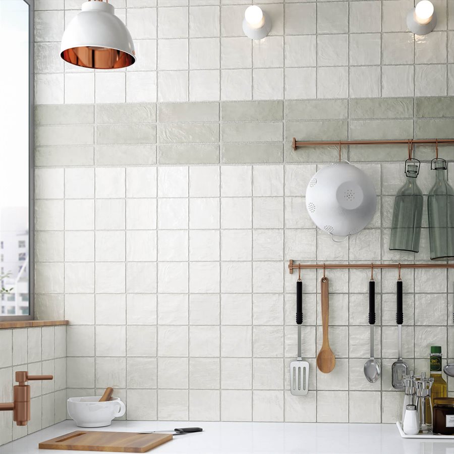 Myorka Grey 2 x 8 Ceramic wall tiles for kitchen backsplash