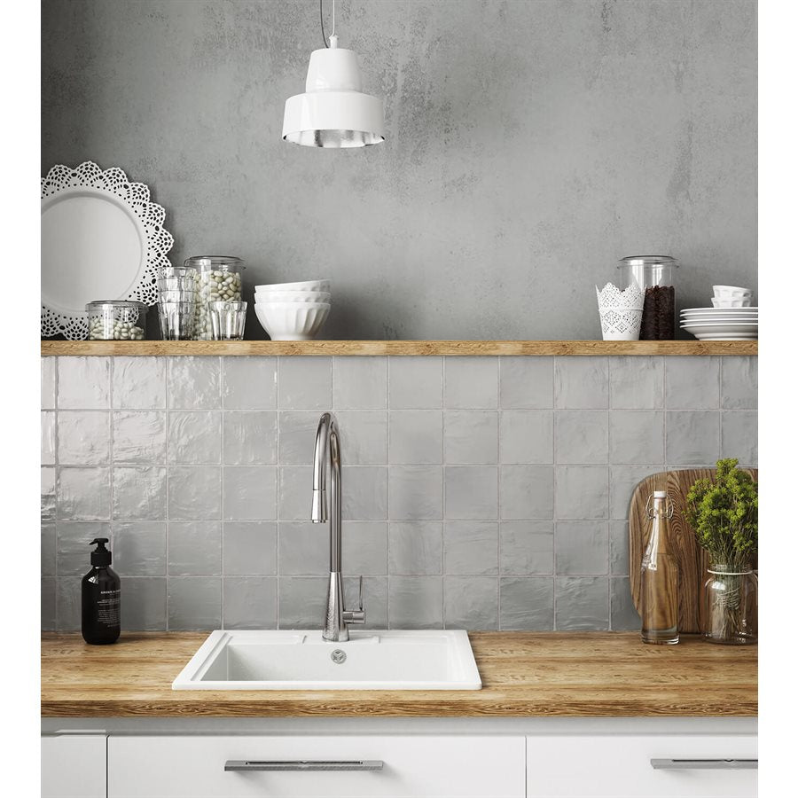 4 x 4 Myorka Gray Ceramic Tile