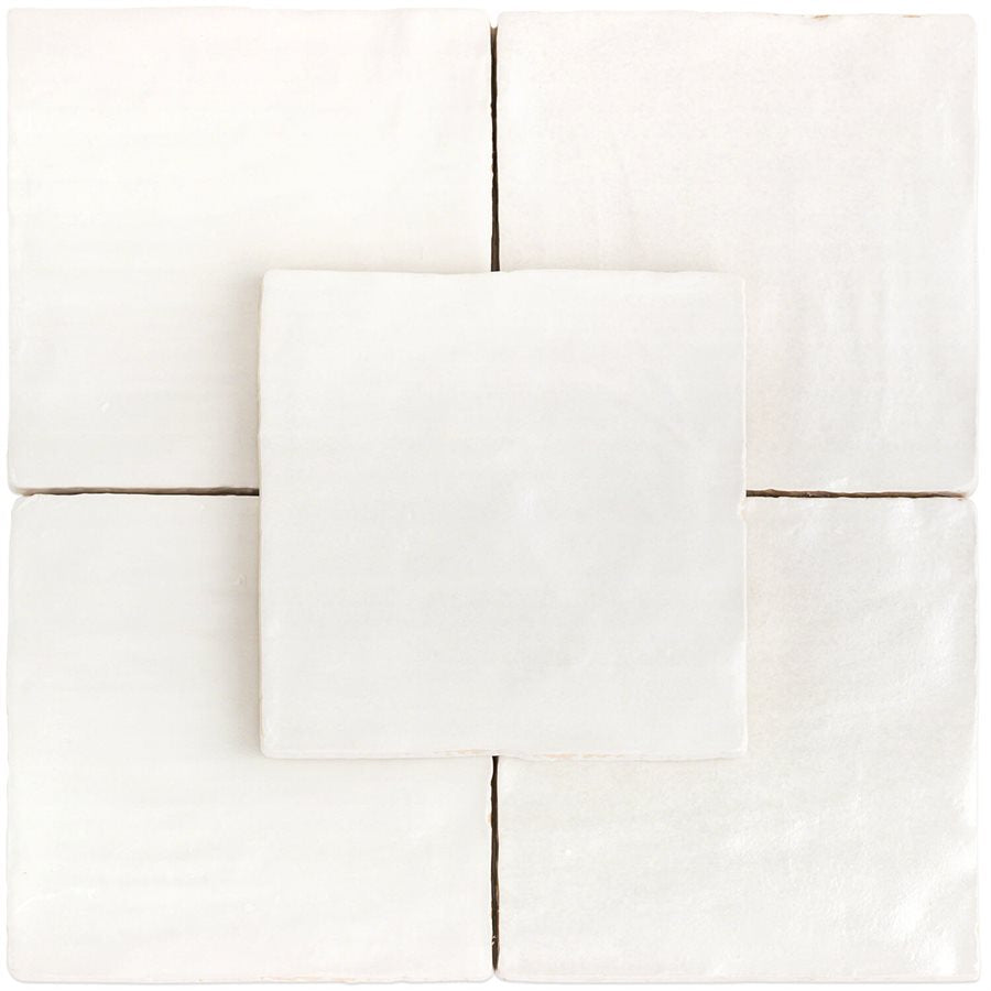 4 x 4 Myorka White group of 5 tiles - Tile Choices