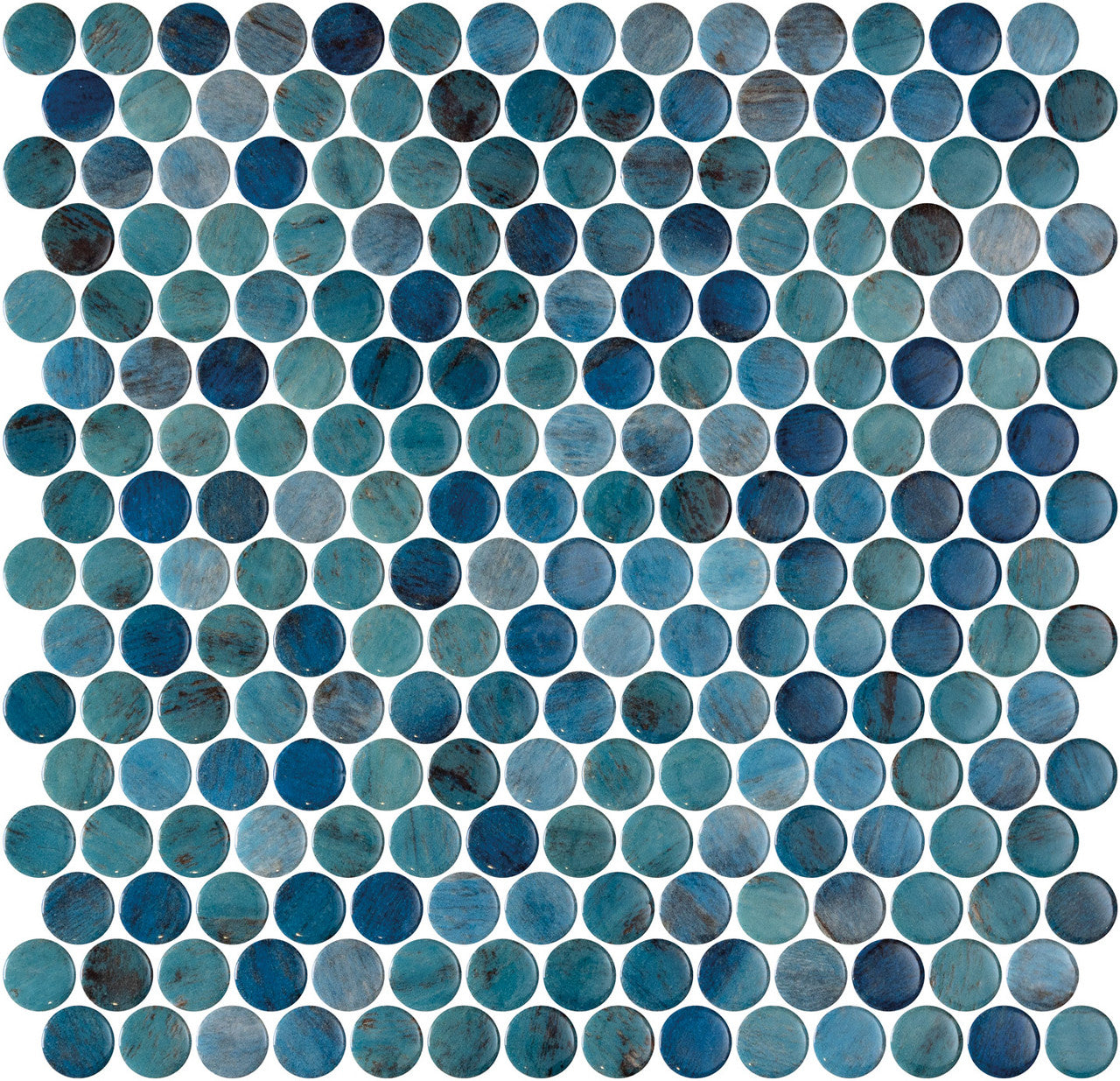 Onix Mosaico Forest Blue Penny Round