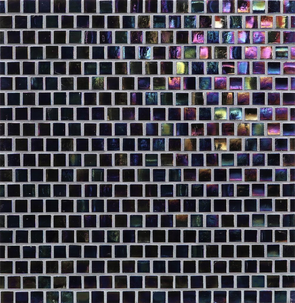 Opal Solids Disco Iridescent Recycled Glass Mosaics OPS-5/8x5/8-DISCO-IRD